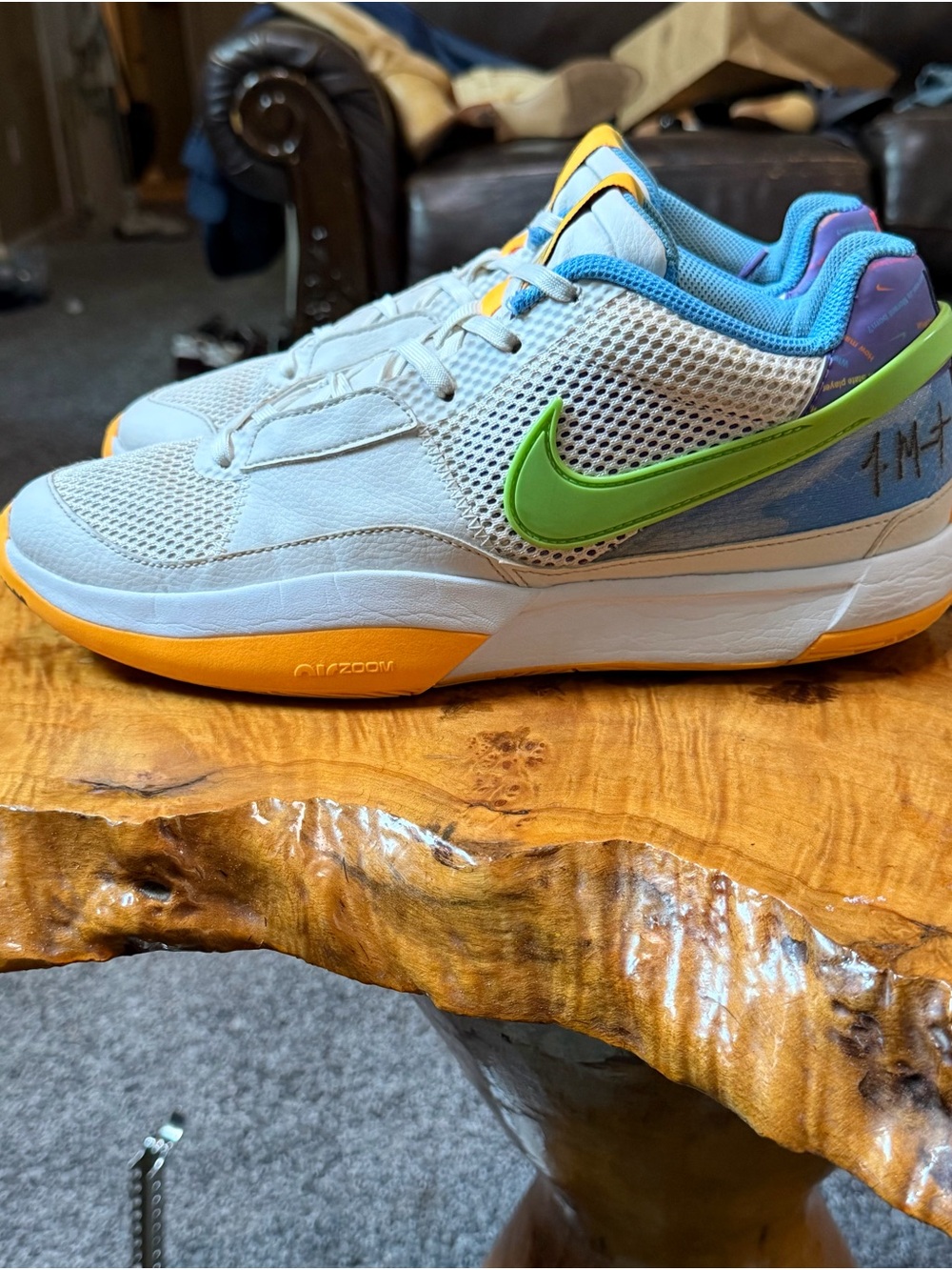 Nike Ja 1 Trivia Men 10 / Women 11.5 Phantom Action Green Multi No Insoles